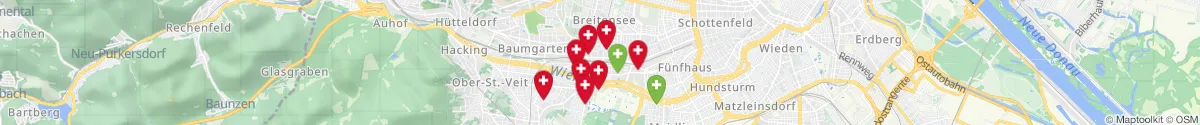 Map view for Pharmacies emergency services nearby Hietzing (1130 - Hietzing, Wien)